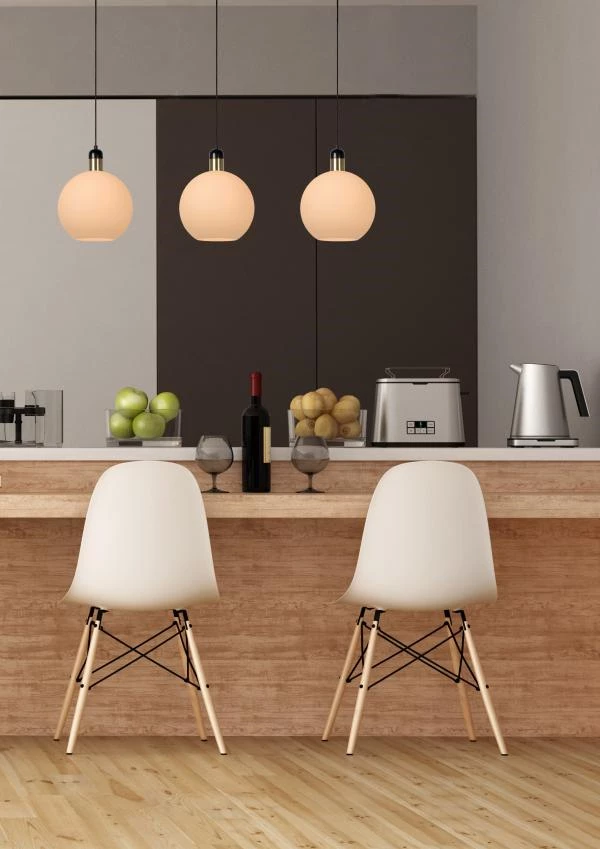 Lucide JULIUS - Pendant light - 3xE27 - Opal - ambiance 3